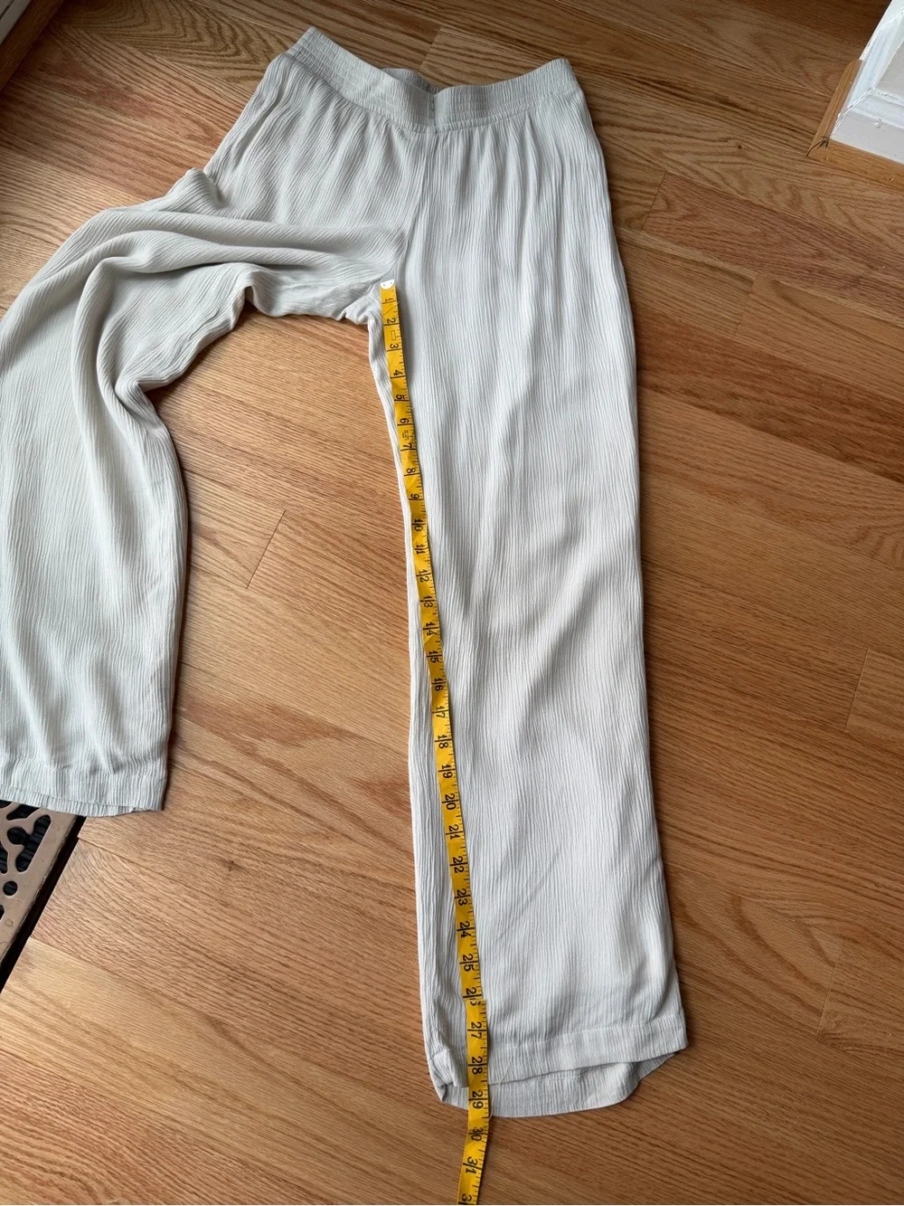 Babaton Crinkle Wide Leg Pull On Pants Cream XS
